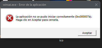 imagen del error